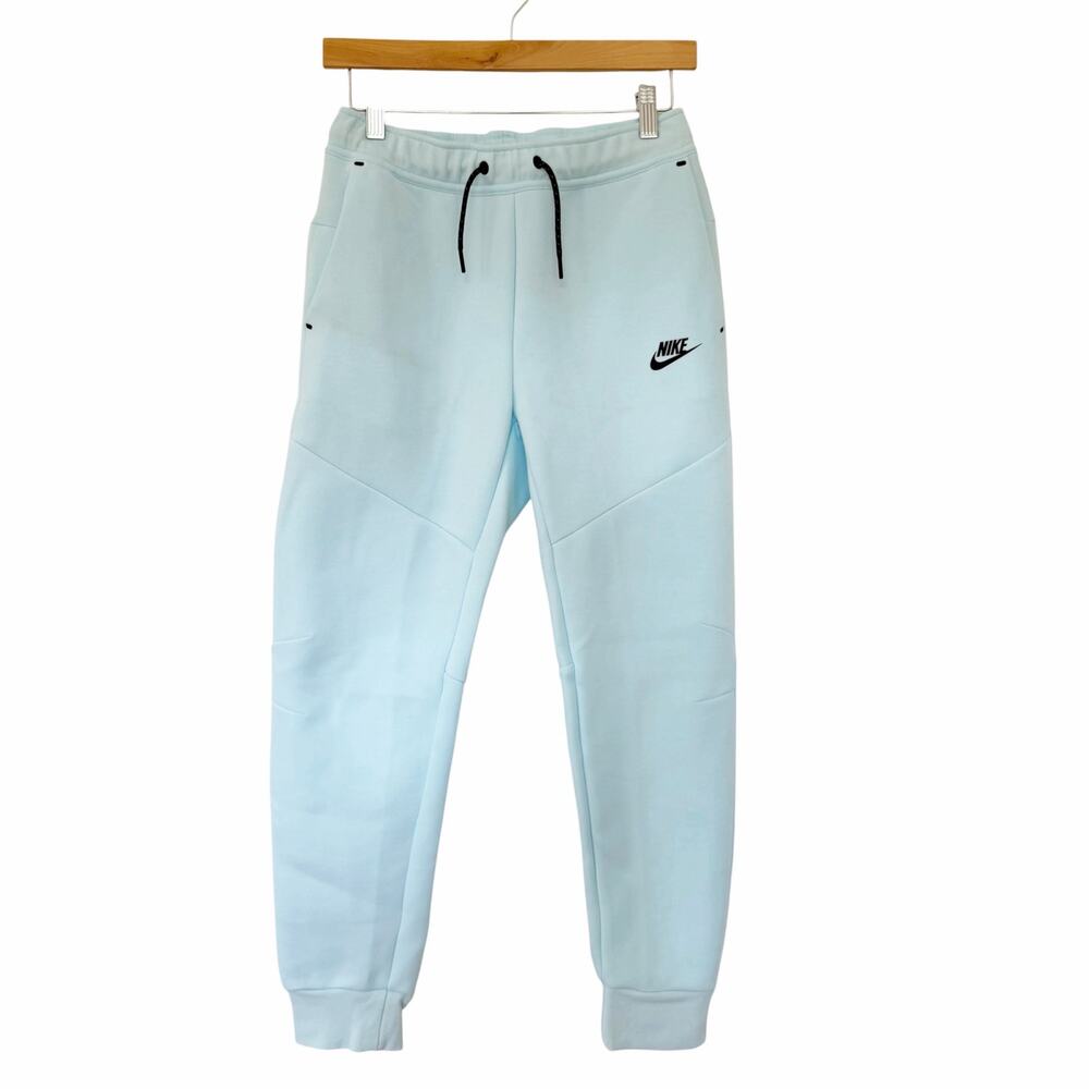 Nike Tech Fleece Joggers Glacier Blue/Black Sz L Boys